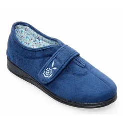 Padders Ladies Slippers 2E Fit Vulcanised - Denim Blue