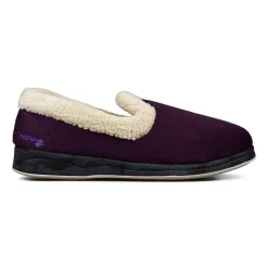 Padders Ladies Slippers 2E Fit Vulcanised - Lilac/Wisteria