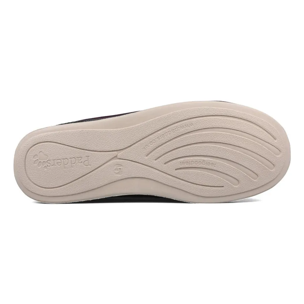 Padders Ladies Slippers 2E Fit Vulcanised - Lilac/Wisteria