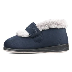 Padders Ladies Slippers 2E Fit Vulcanised - Navy