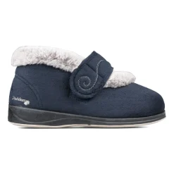 Padders Ladies Slippers 2E Fit Vulcanised - Navy