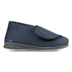 Padders Ladies Slippers 2E Fit Vulcanised - Navy