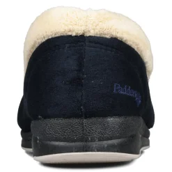 Padders Ladies Slippers 2E Fit Vulcanised - Navy