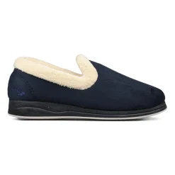 Padders Ladies Slippers 2E Fit Vulcanised - Navy