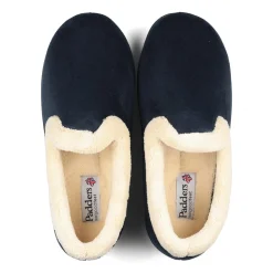 Padders Ladies Slippers 2E Fit Vulcanised - Navy
