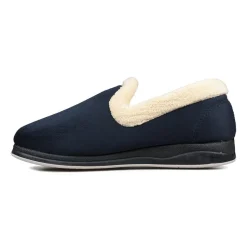 Padders Ladies Slippers 2E Fit Vulcanised - Navy