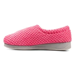 Padders Ladies Slippers 2E Fit Vulcanised - Pink-Multi