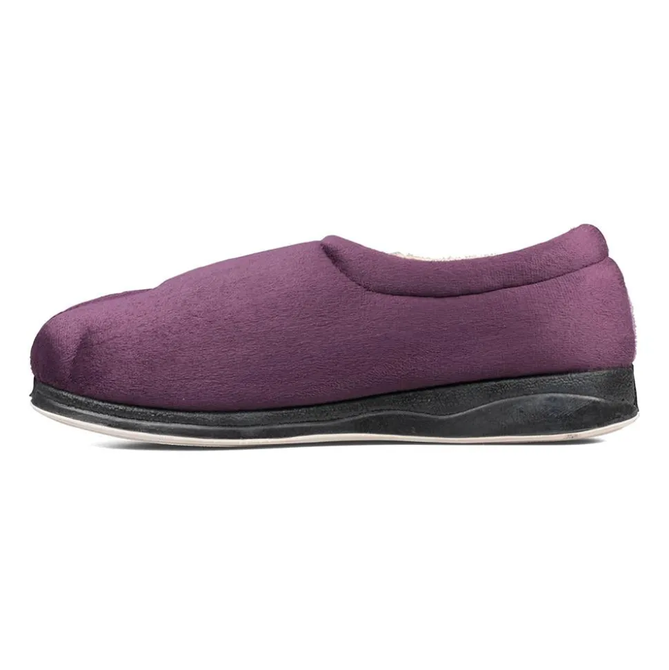 Padders Ladies Slippers 2E Fit Vulcanised - Purple Combi
