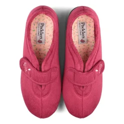 Padders Ladies Slippers 2E Fit Vulcanised - Rasp/Cerise