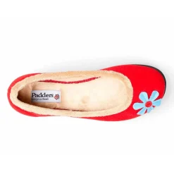 Padders Ladies Slippers - Red Combi