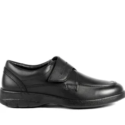 Padders Leather Adjustable Fastening Monk Shoes - Black