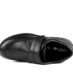 Padders Leather Adjustable Fastening Monk Shoes - Black