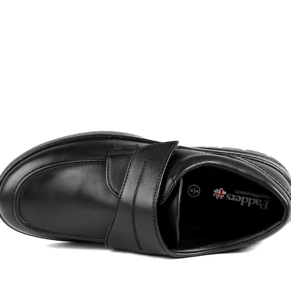 Padders Leather Adjustable Fastening Monk Shoes - Black