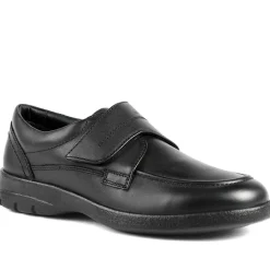 Padders Leather Adjustable Fastening Monk Shoes - Black