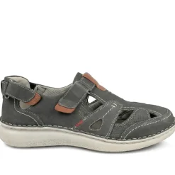 Padders Leather Adjustable Fasten Sandals - Navy