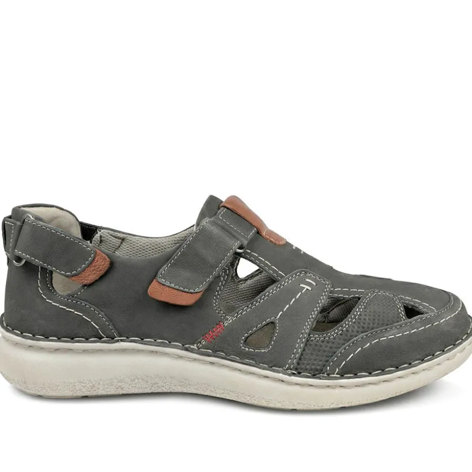 Padders Leather Adjustable Fasten Sandals - Navy