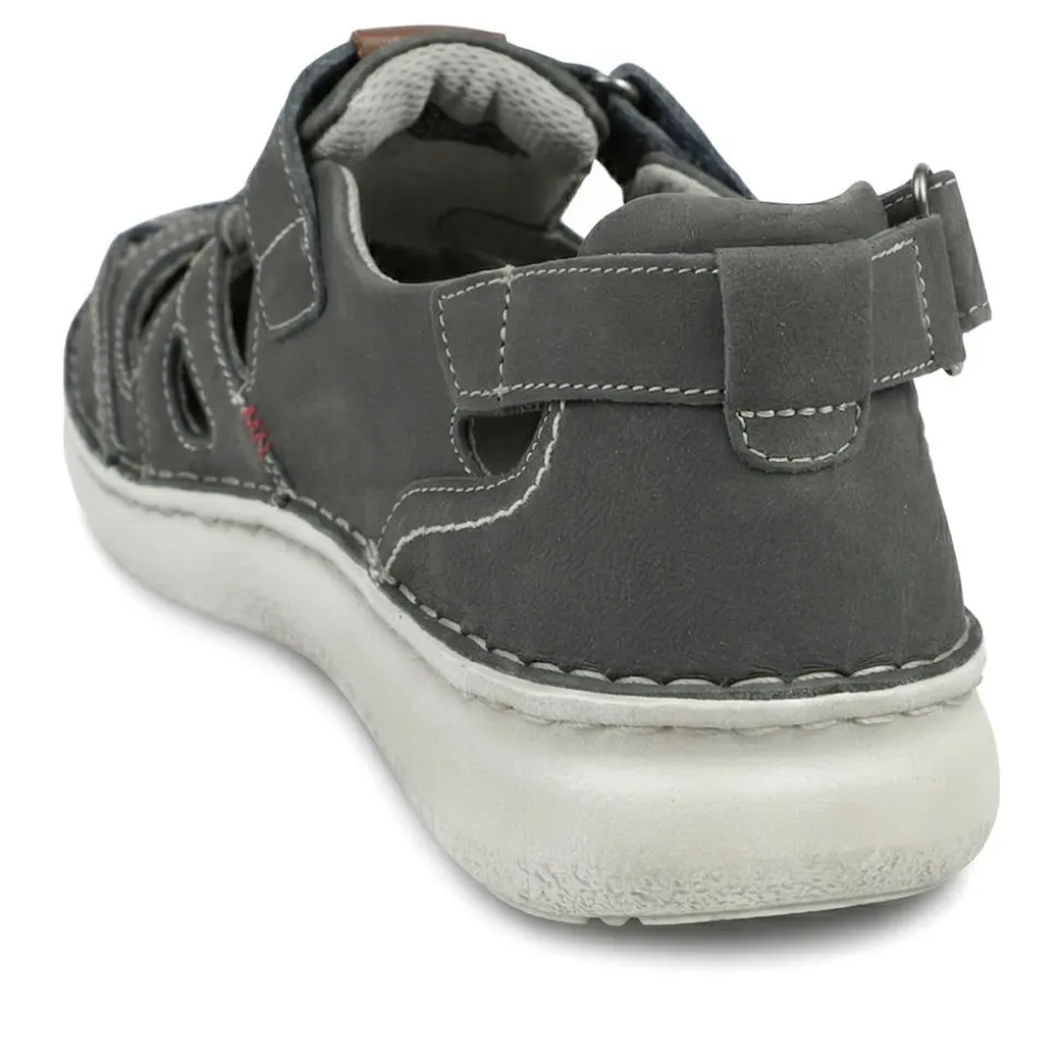 Padders Leather Adjustable Fasten Sandals - Navy