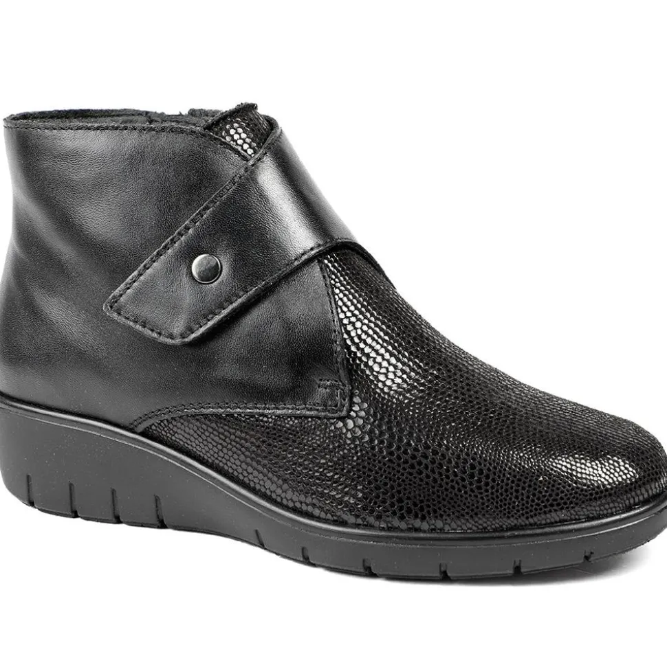 Padders Leather Celeste Shoes - Black
