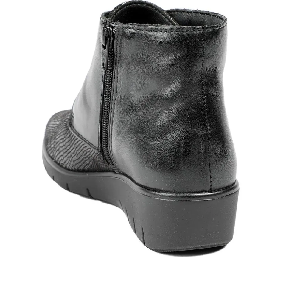 Padders Leather Celeste Shoes - Black