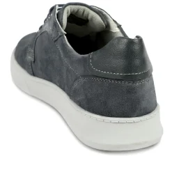 Padders Leather Lace Up Casual Shoes - Navy