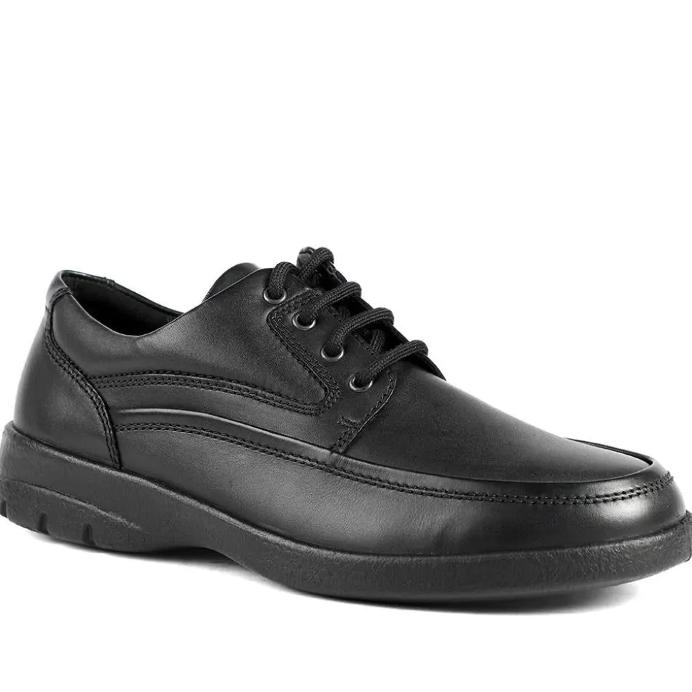 Padders Leather Lace Up Shoes - Black