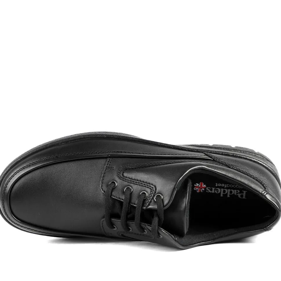 Padders Leather Lace Up Shoes - Black