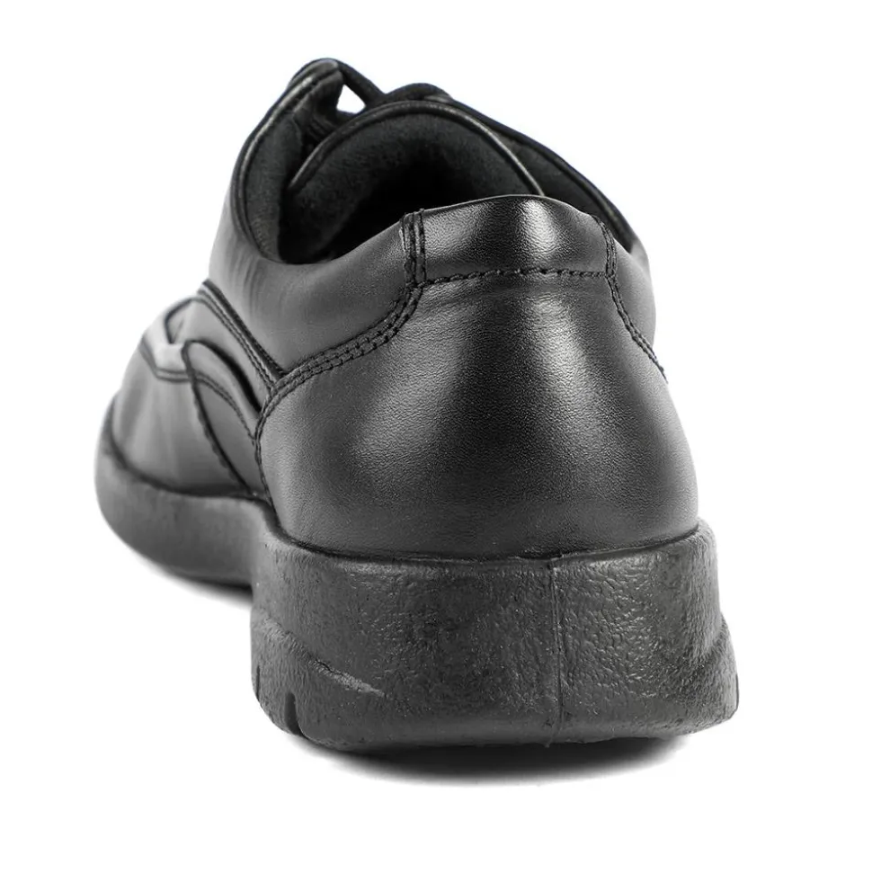 Padders Leather Lace Up Shoes - Black