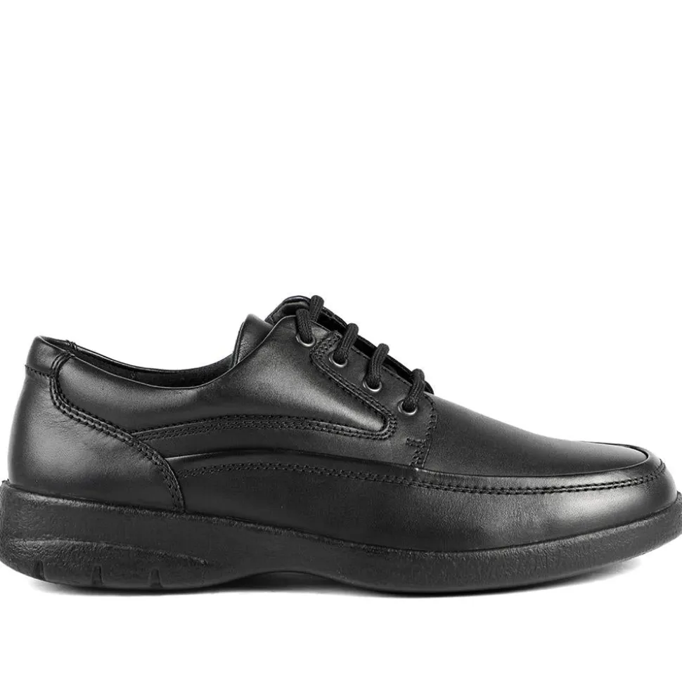 Padders Leather Lace Up Shoes - Black