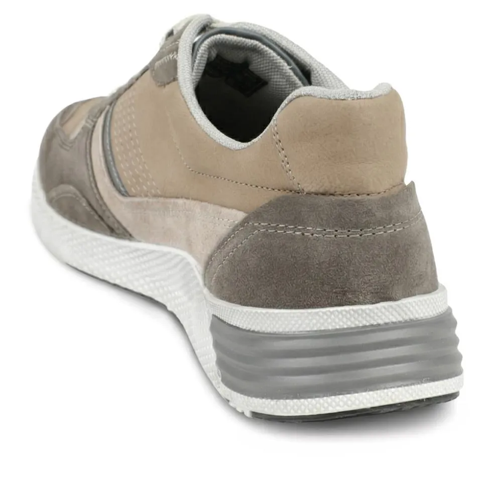 Padders Leather Lace Up Trainers - Sand