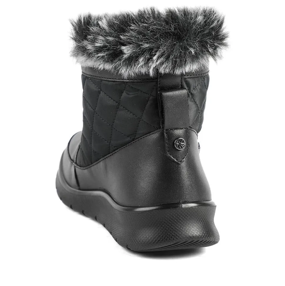 Padders Leather Soft Lined Weather Boots - Black