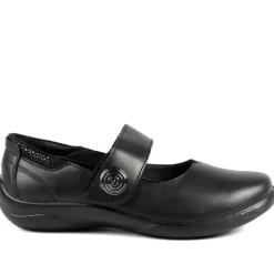 Padders Leather Touch Fastening Mary Janes - Black