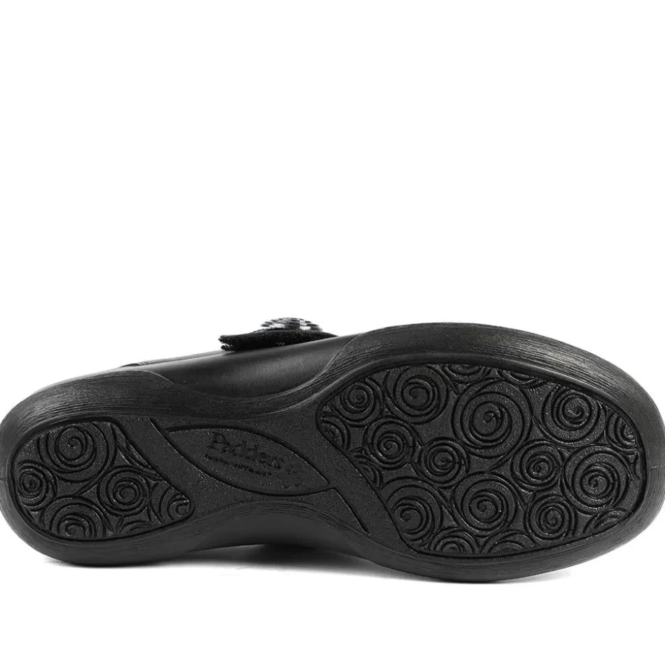 Padders Leather Touch Fastening Mary Janes - Black