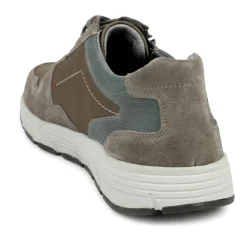 Padders Leather Zip & Lace Fasten Trainers - Brown
