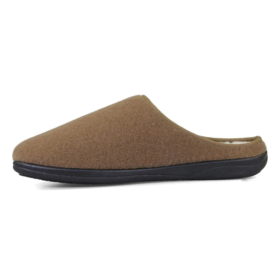 Padders Mens Slippers G Fit - Camel Felt
