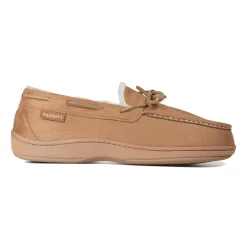Padders Mens Slippers G Fit Side Stitched Washable - CHESTNUT MICROSUEDE