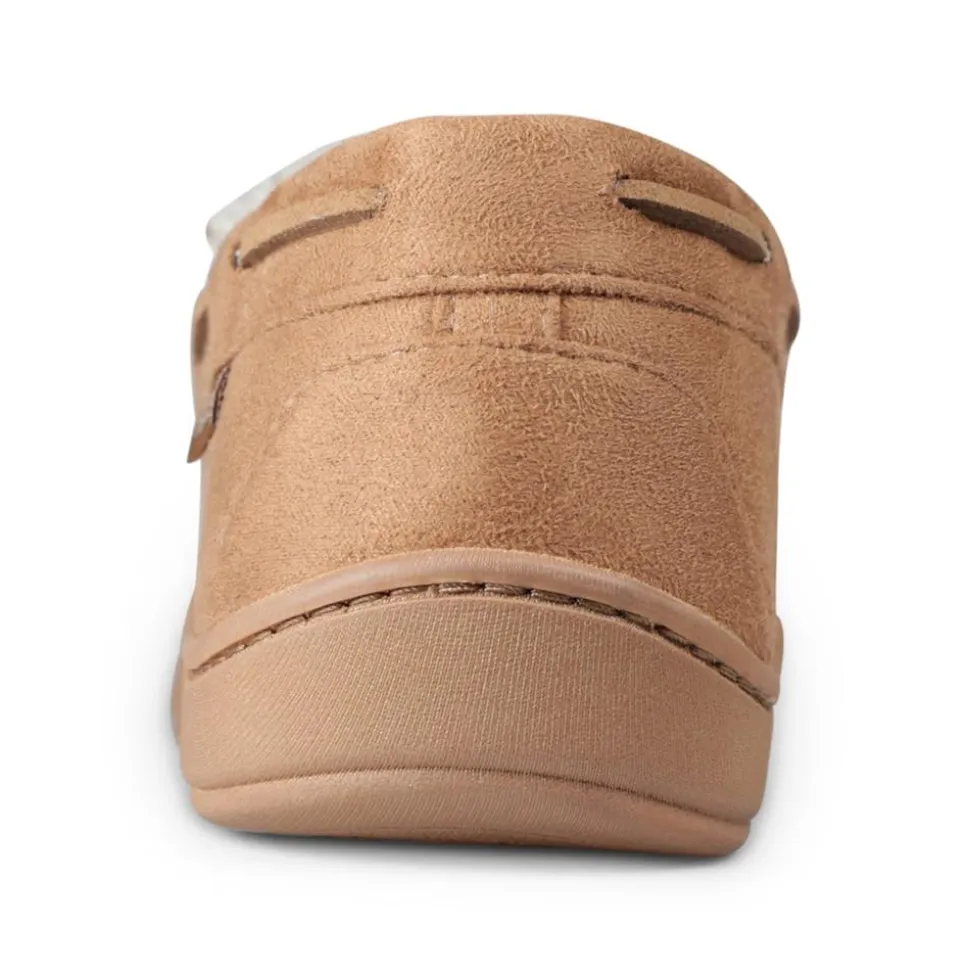 Padders Mens Slippers G Fit Side Stitched Washable - CHESTNUT MICROSUEDE
