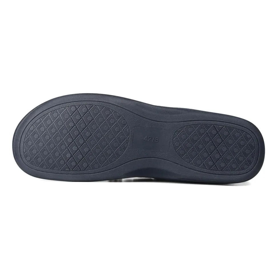 Padders Mens Slippers G Fit Side Stitched Washable - Navy Microsuede