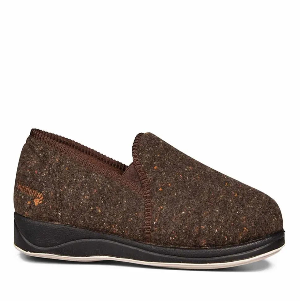 Padders Mens Slippers G Fit Vulcanised - Brown