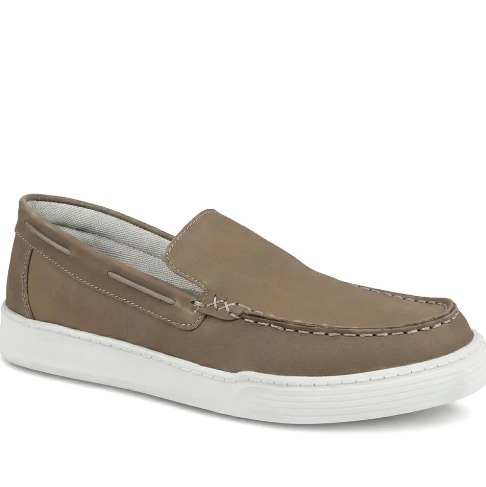 Padders Wide Fit Leather Slip On Shoes - Brown