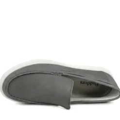Padders Wide Fit Leather Slip On Shoes - Navy