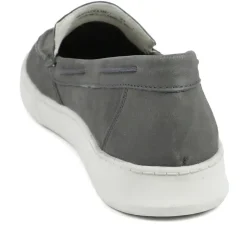 Padders Wide Fit Leather Slip On Shoes - Navy