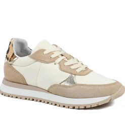 Padma Leather Trainers - Camel