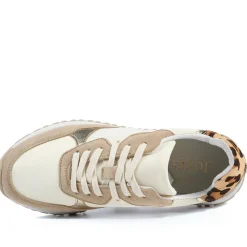 Padma Leather Trainers - Camel