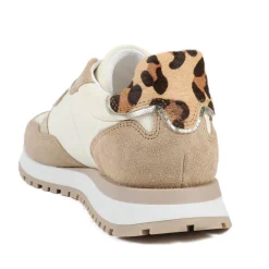 Padma Leather Trainers - Camel
