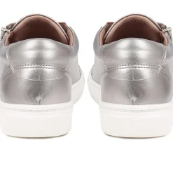 Padova2 Leather Lace-Up Trainers - Pewter