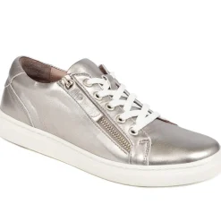 Padova2 Leather Lace-Up Trainers - Pewter