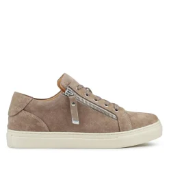 Padova2 Leather Lace-Up Trainers - Taupe Suede