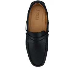 Parks Casual Leather Moccasins - Black