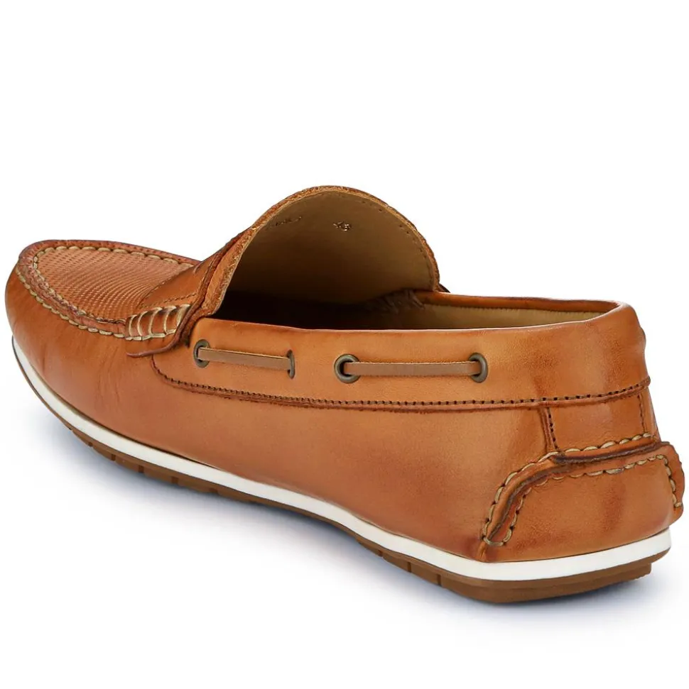 Parks Casual Leather Moccasins - Tan