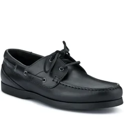 Parsons Leather Boat Shoes - Black